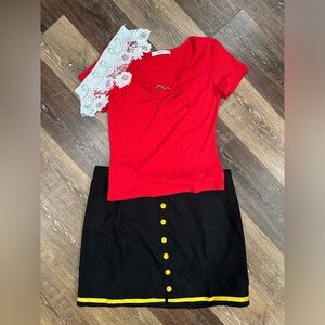 Olive Oyl (Popeye’s wife) hand crafted. Wore once for a Halloween party.